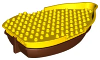 Duplo Boat Hull Unitary 10 x 18 with Yellow Top (13537 / 13536)