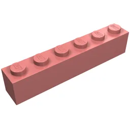 Brick 1 x 6 / Sand Red