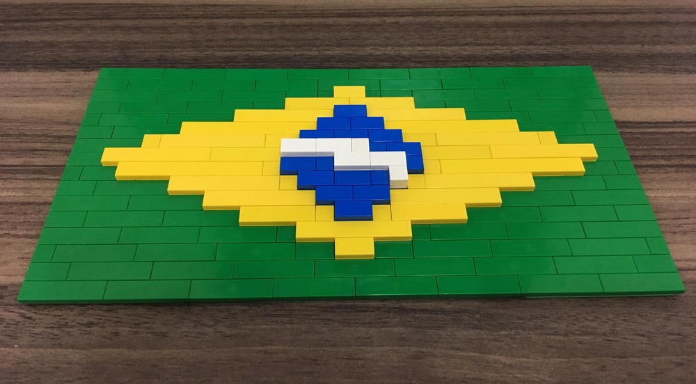 Lego Brazilian Flag (3D version)
