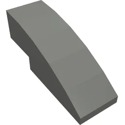 Brick Curved 3 x 1 No Studs / Dark Bluish Gray