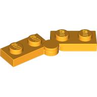 Lego Hinge Plate 1 x 4 Swivel Top / Base - Hollow Clip [Complete Assembly] / Bright Light Orange