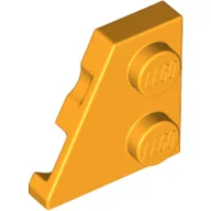 Wedge Plate 2 x 2 Left / Bright Light Orange