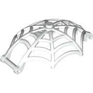 Lego Insect Accessory, Spider Web, Dome Shaped with Bar, Clips / White