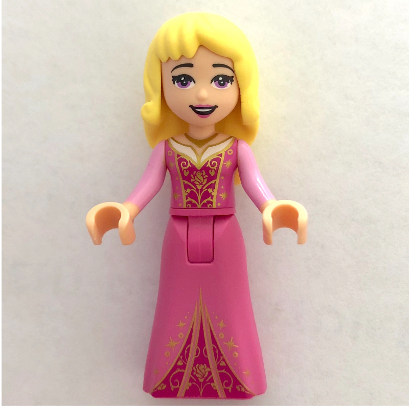 Lego Aurora - Dark Pink Dress, Pearl Gold Decoration