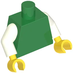 Torso, White Arms, Yellow Hands [Plain] / Green