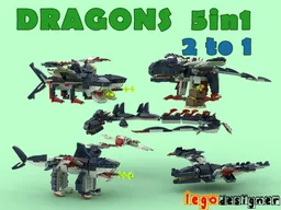 31088 2to1 5in1 Dragons Package -35%