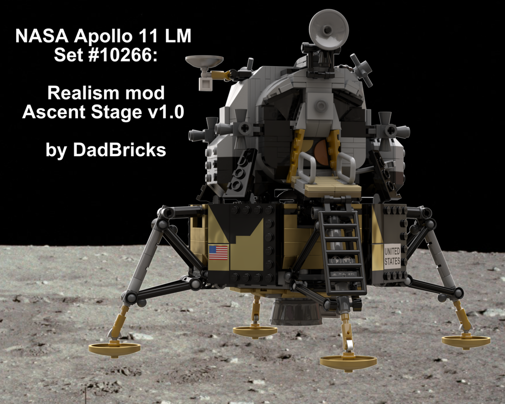 Lego NASA Apollo 11 LM Realism mod-Ascent Stage v1.0