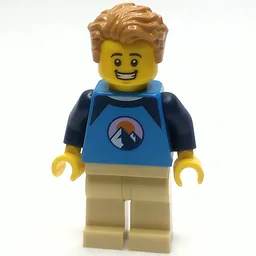 Dark Azure Torso, Tan Legs, Medium Nougat Hair