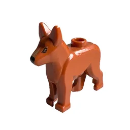 Animal, Dog, Alsatian / German Shepherd (Police Dog) with Black Eyes, Dark Tan Muzzle Print / Dark Orange