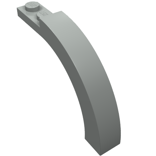 Lego Brick Arch 1 x 6 x 3 1/3 Curved Top / Light Gray