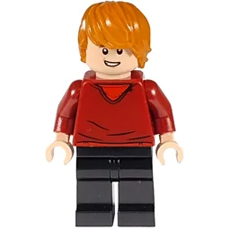 Ron Weasley, Dark Red Sweater over Red Shirt, Black Legs