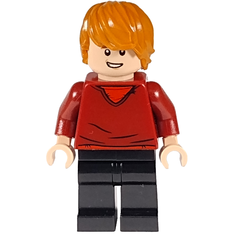 Lego Ron Weasley, Dark Red Sweater over Red Shirt, Black Legs