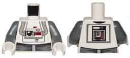 Torso SW AT-AT Driver Dark Bluish Gray Pattern / Dark Bluish Gray Arms / White Hands