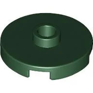 Plate Special Round 2 x 2 with Center Stud (Jumper Plate) / Dark Green