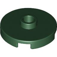 Lego Plate Special Round 2 x 2 with Center Stud (Jumper Plate) / Dark Green
