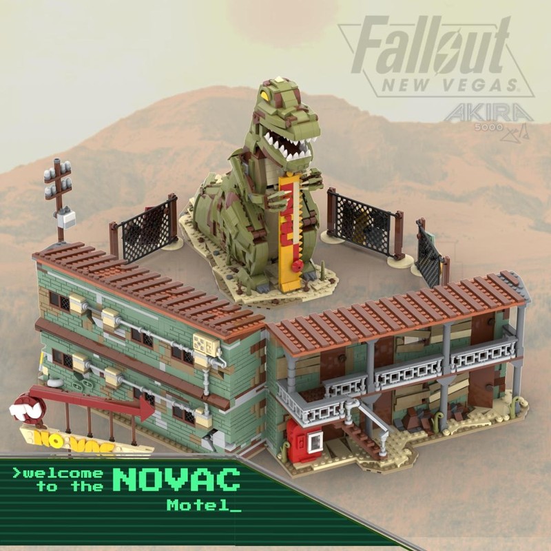 Lego Fallout New Vegas LEGO MOC Model Novac Motel and Dinky