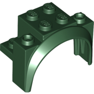 Lego Wheel Arch, Mudguard 4 x 2 1/2 x 2 1/3 / Dark Green