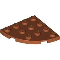 Plate Round Corner 4 x 4 / Dark Orange