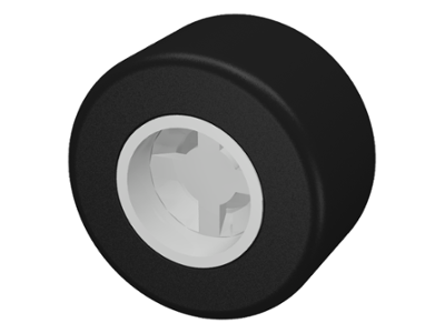 Lego Wheel 8mm D. x 9mm for Slicks, Hole Round for Wheels Holder Pin with Black Tire Smooth Small Wide Slick (30027a / 30028)