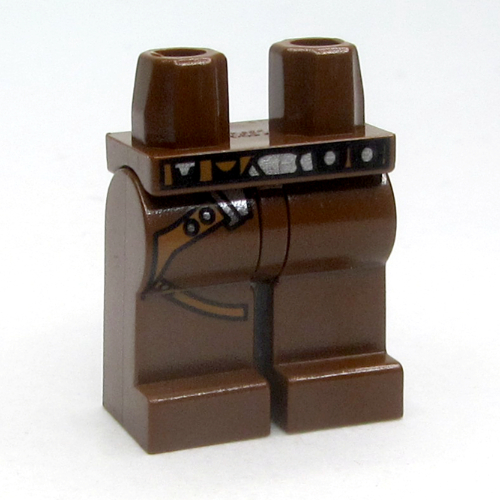Lego Hips and Brown Legs with Gunbelt Print