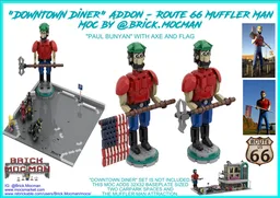 Downtown Diner Add On - Route 66 Muffler Man "Paul Bunyan"