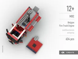 MOC - Belgian Fire Truck Engine (multifunctionele autopomp)