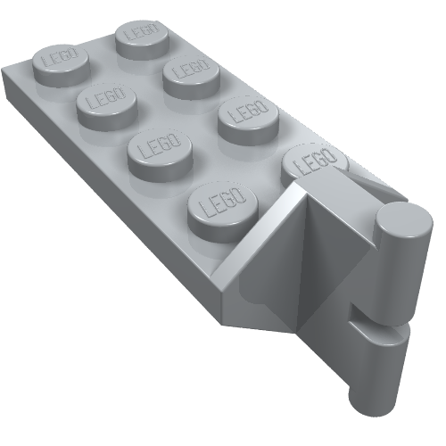 Lego Hinge Plate 2 x 4 with Articulated Joint - Male / Light Bluish Gray