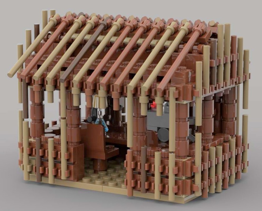 Lego Indiana Jones - Raiders of the Lost Arc - Flight on a Flying Wing - Shabby Wooden Guard Hut