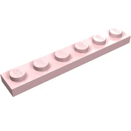 Plate 1 x 6 / Light Pink