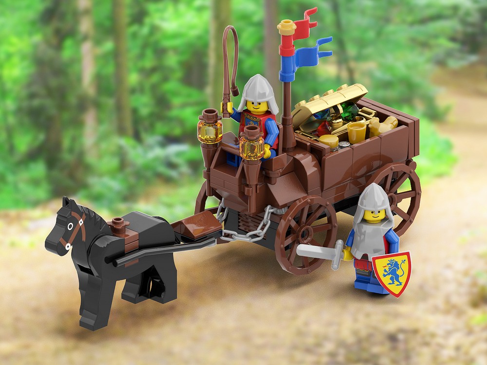 Lego Lion Knights Treasure Transport Wagon