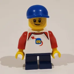 Boy, Classic Spaceman on Shirt, Short Dark Blue Legs, Blue Cap