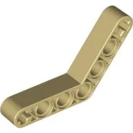 Technic Beam 1 x 7 Bent (4 - 4) Thick / Tan