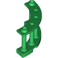 Lego Fence Spindled 4 x 4 x 2 Quarter Round with 2 Studs / Green
