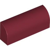 Brick Curved 1 x 4 x 1 1/3 No Studs / Dark Red