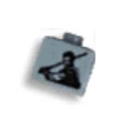 Pen Bead, Square with Anakin, Lightsaber Print / Light Gray