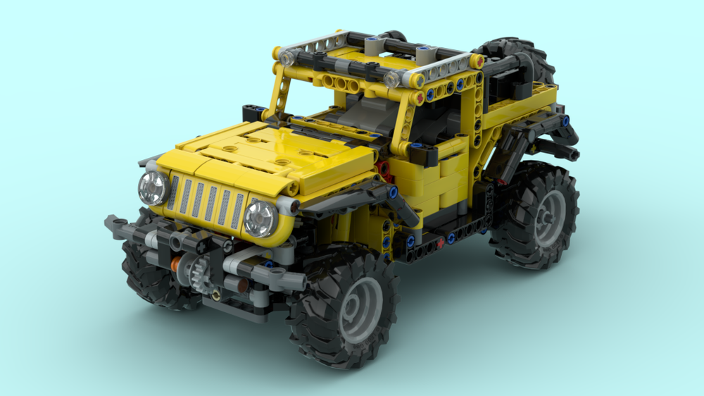 Lego 42122 RC 4WD version B - Jeep Wrangler with solid Axle