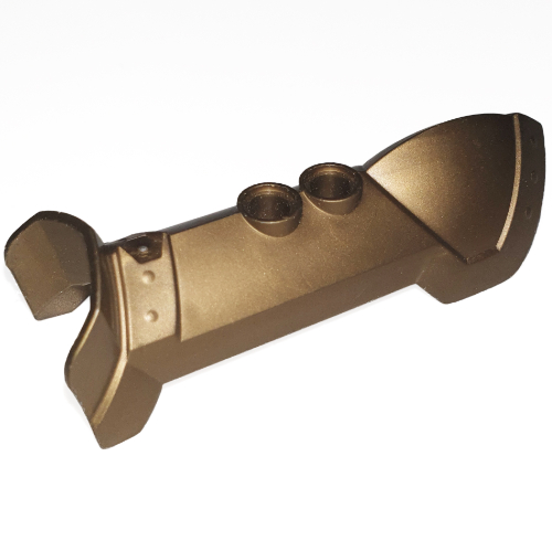 Lego Large Figure Limb Cover, Armor, Leg / Shin Guard Type 1 / Flat Dark Gold