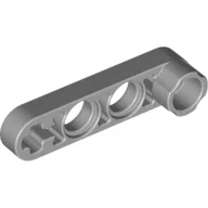 Technic Beam 1 x 4 Thin with Stud Connector / Light Bluish Gray
