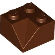 Brick Sloped 45° 2 x 2 Double Concave / Reddish Brown