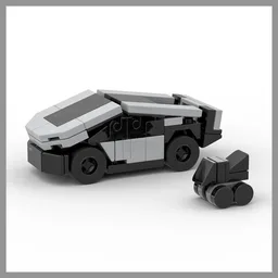 Micro Tesla Cybertruck +Cyberquad with interior