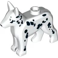 Animal, Dog, Alsatian / German Shepherd (Police Dog) with Dalmatian Print / White