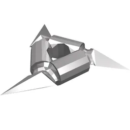 Weapon Throwing Star / Shuriken with Smooth Grips / Flat Silver
