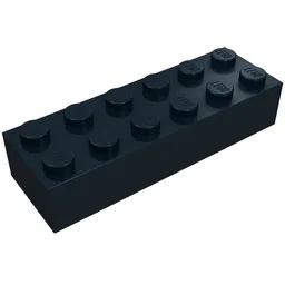 Brick 2 x 6 / Black