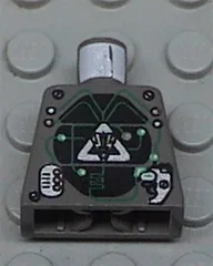 Torso Space Insectoids Silver Logo on Black Panels, 2 Silver Panels Pattern