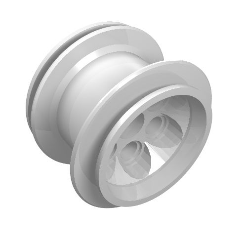 Lego Wheel 49.6 x 28 VR with X Axle Hole / White
