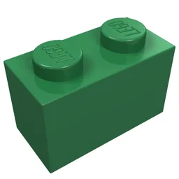 Brick 1 x 2 / Green
