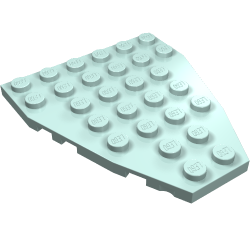 Lego Wedge Plate 7 x 6 Boat Bow with Stud Notches / Aqua