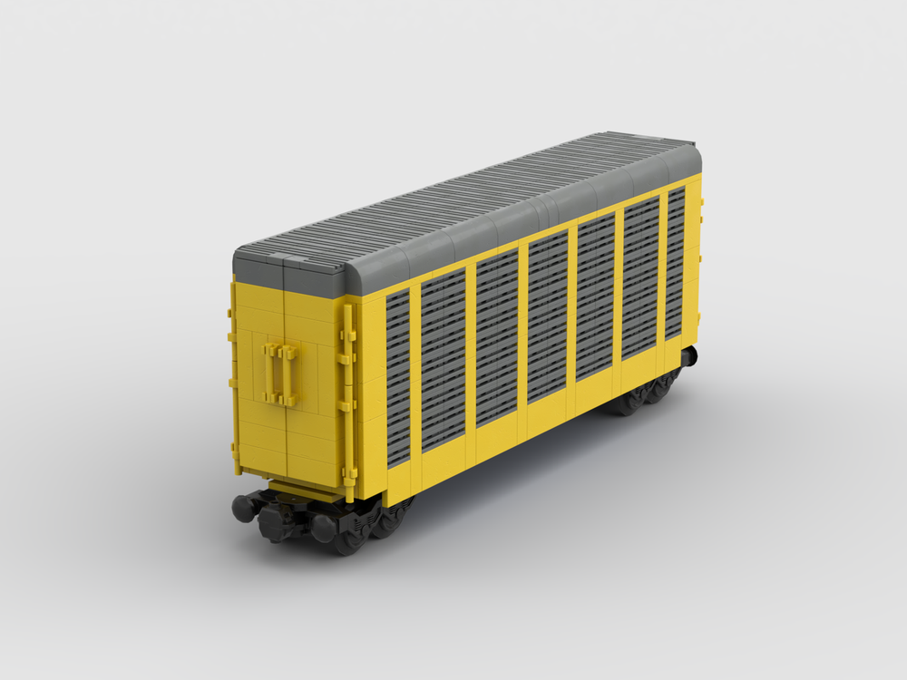 Lego Autorack Train Wagon (V2.01 / Short Version)