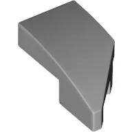 Brick Wedged, Curved 2 x 1 with Stud Notch Left / Light Bluish Gray