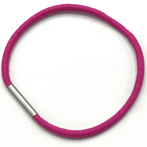 Lego Clikits Cord, Elastic Loop 6 x 6 with 13mm Metal Band (Hair Band / Tie) / Magenta